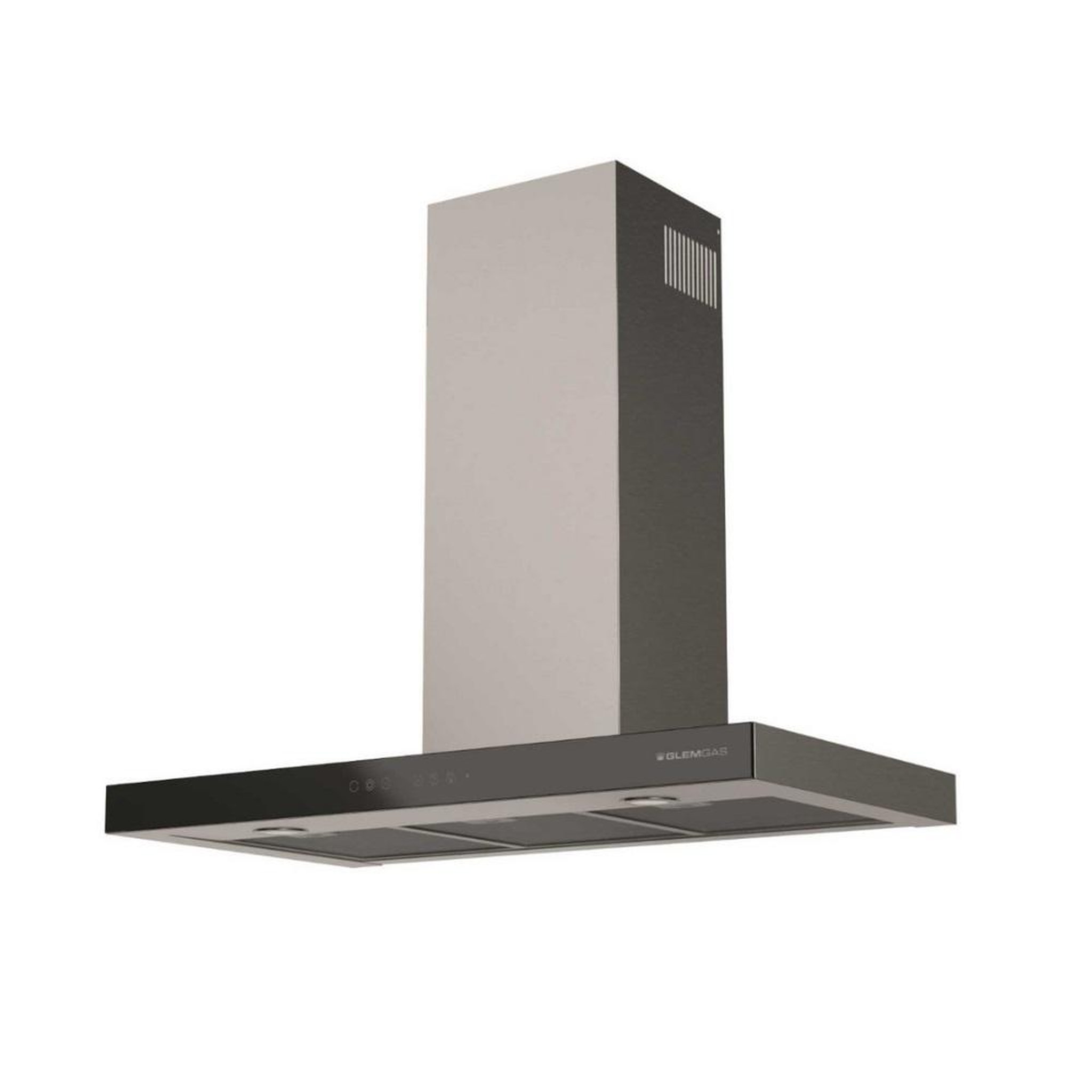 Glem Hotte décorative murale 90cm 63db 564m3/h inox/noir - ghbs97ix