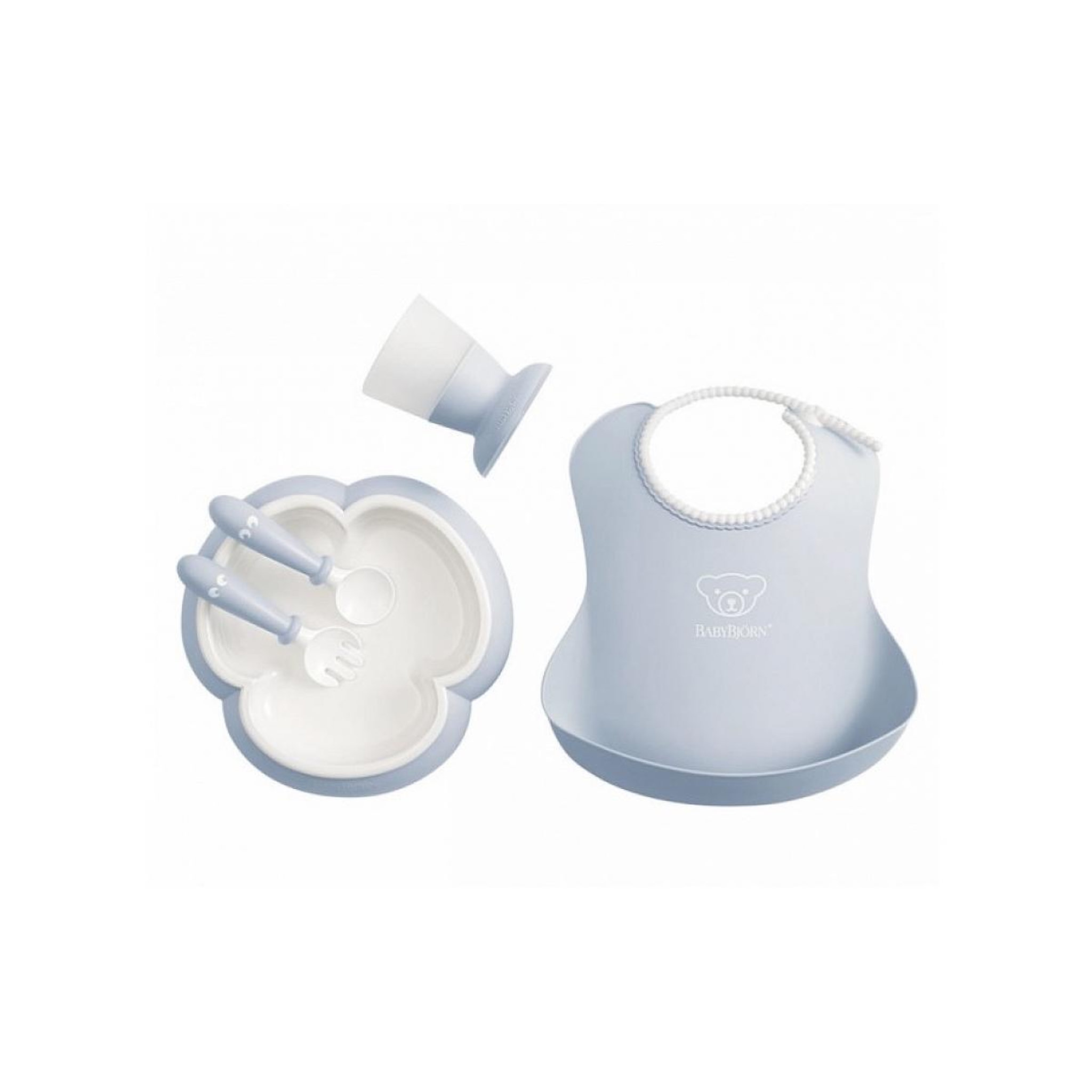 Voir la diapositive 2 : BABYBJORN Coffret Repas Bébé Bleu Pastel
