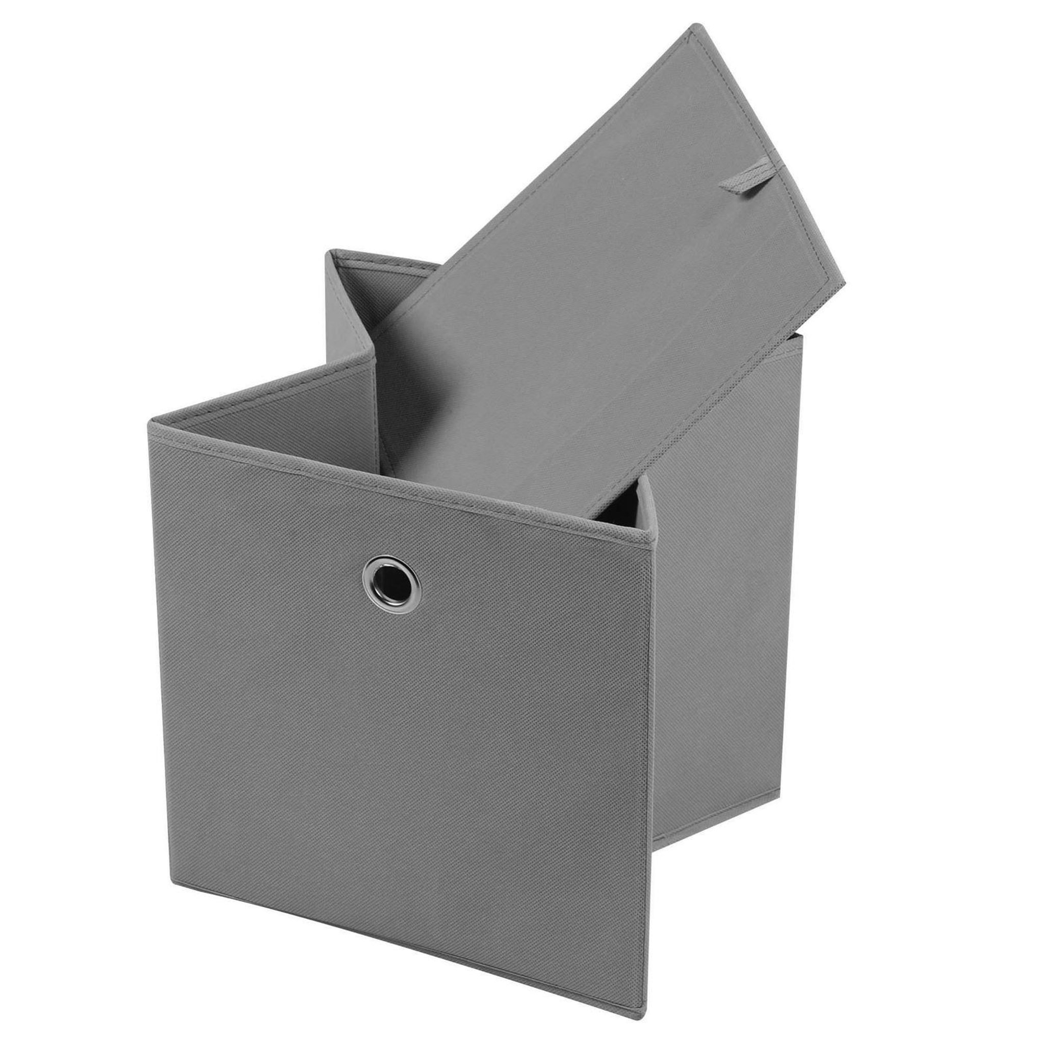 Voir la diapositive 2 : IDIMEX Lot de 2 boîtes de rangement ELA, en tissu