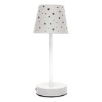 Paris Prix Lampe à Poser Rechargeable  Étoiles  29cm Gris