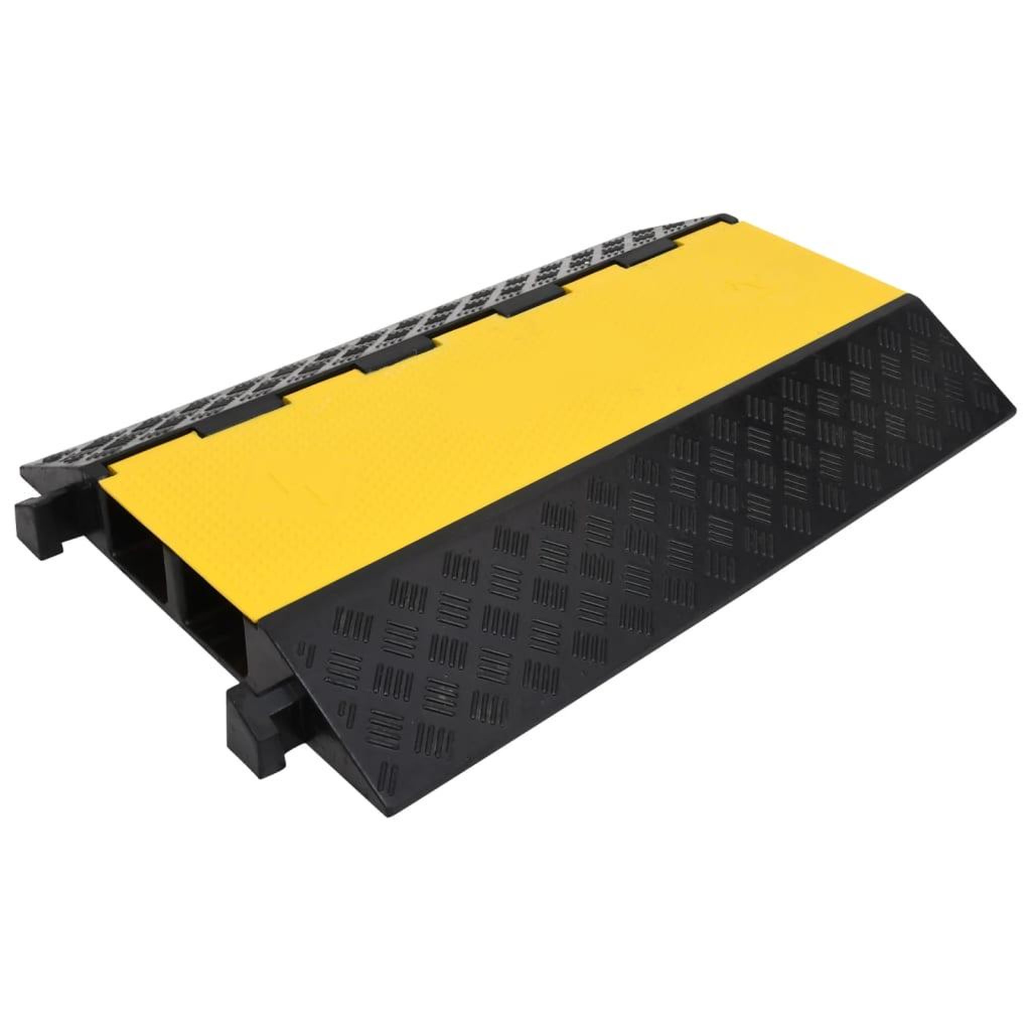 VIDAXL Rampe de protection de cable avec 2 canaux 90 cm caoutchouc