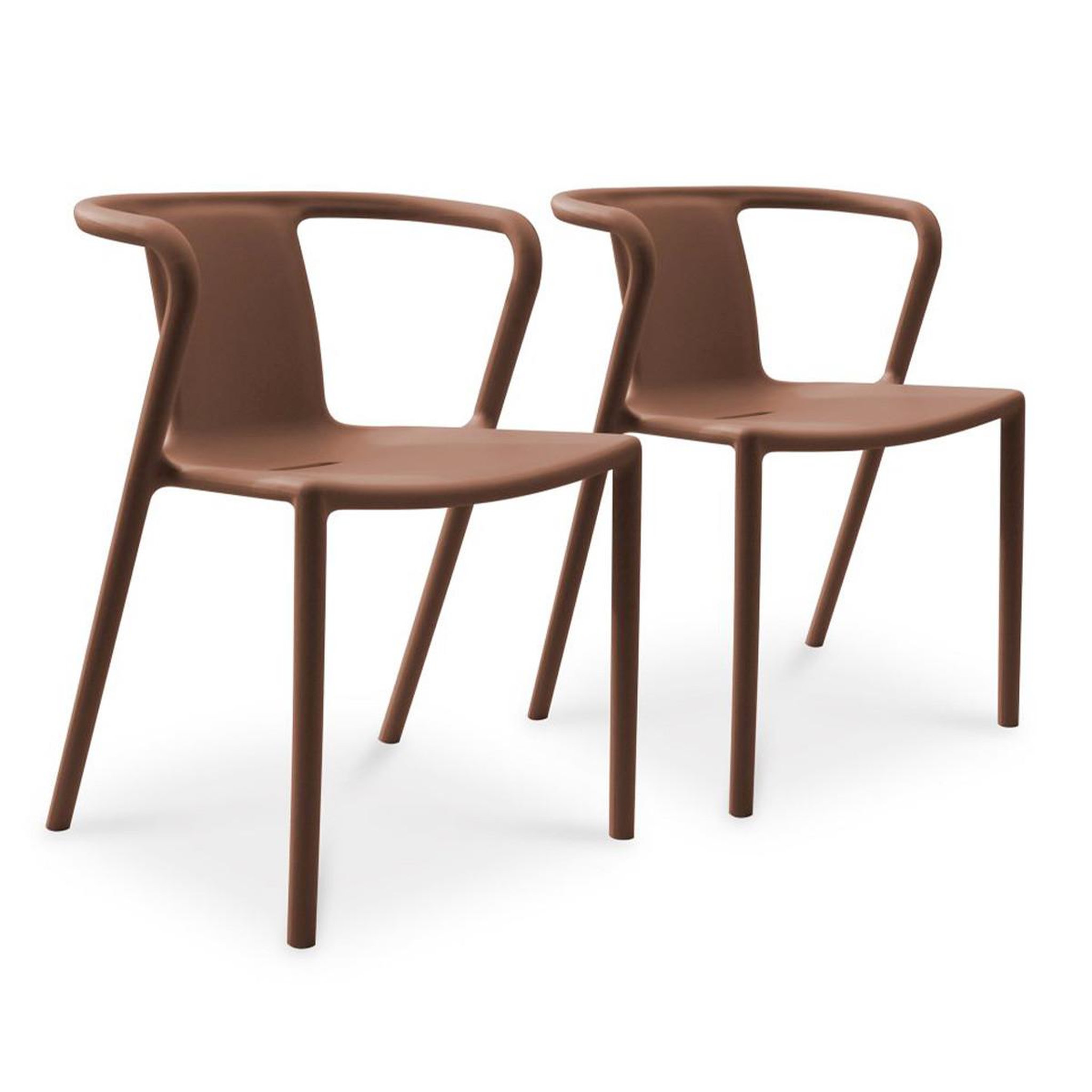 Paris Prix Lot de 2 fauteuils de jardin empilables  diego  72cm terracotta