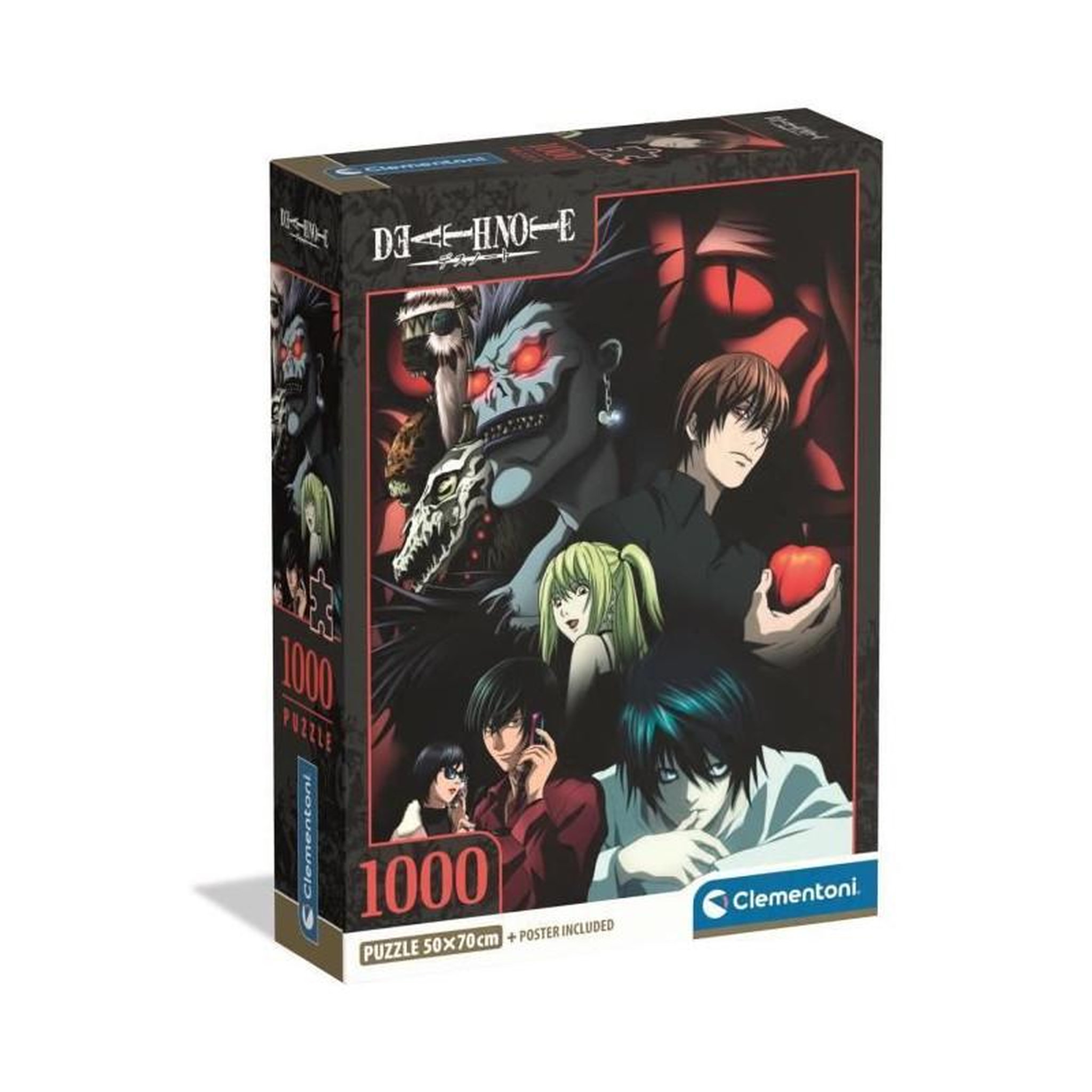 CLEMENTONI Puzzle 1000 pièces Death Note – Format compact – Adulte et adolescent – Clementoni