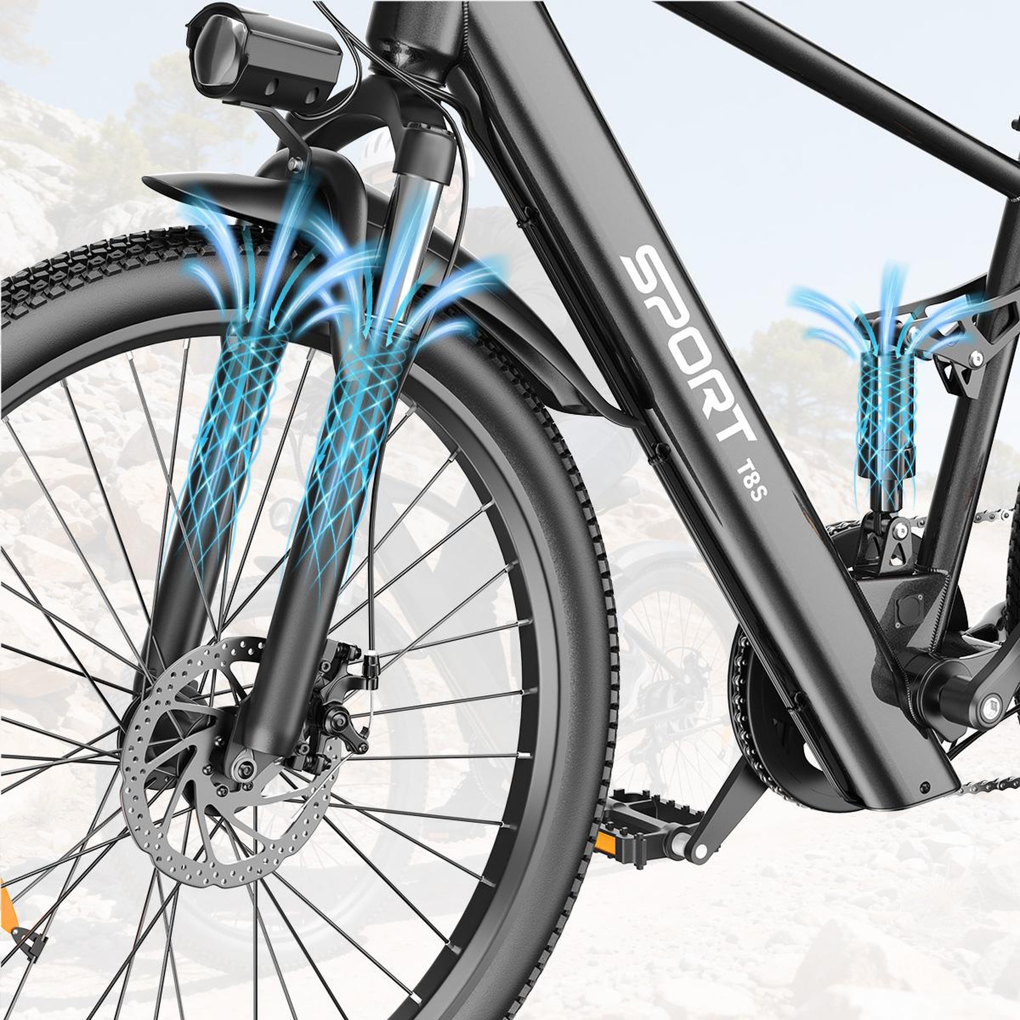 Voir la diapositive 2 : TOOFLY Vélo électrique toofly t8s