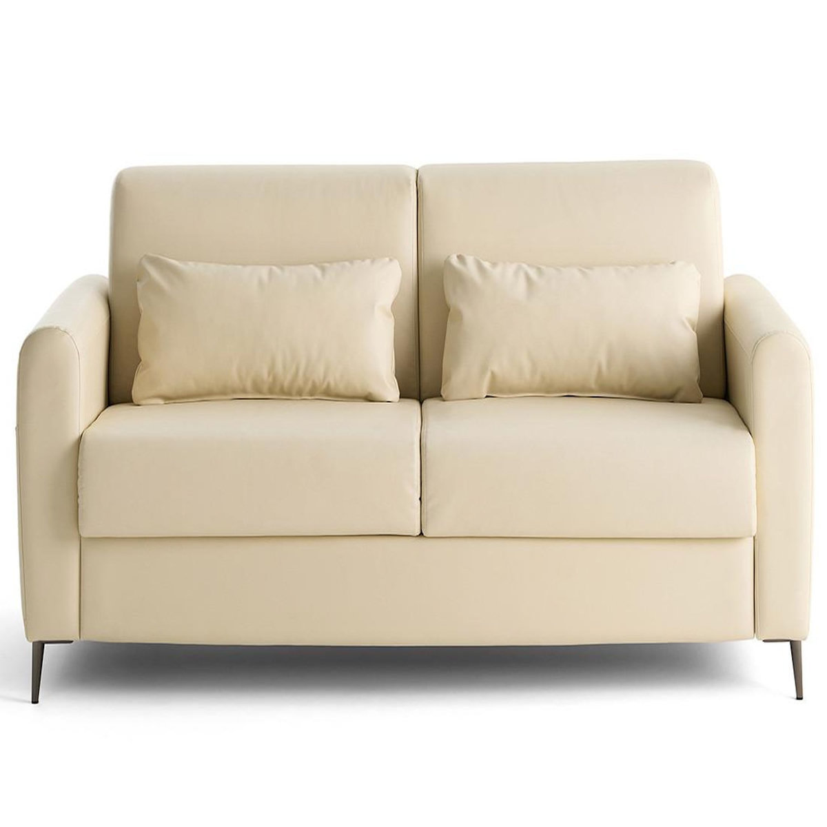 LISA DESIGN Owen - canapé 3 places convertible express couchage quotidien 140 cm matelas 12 cm en simili
