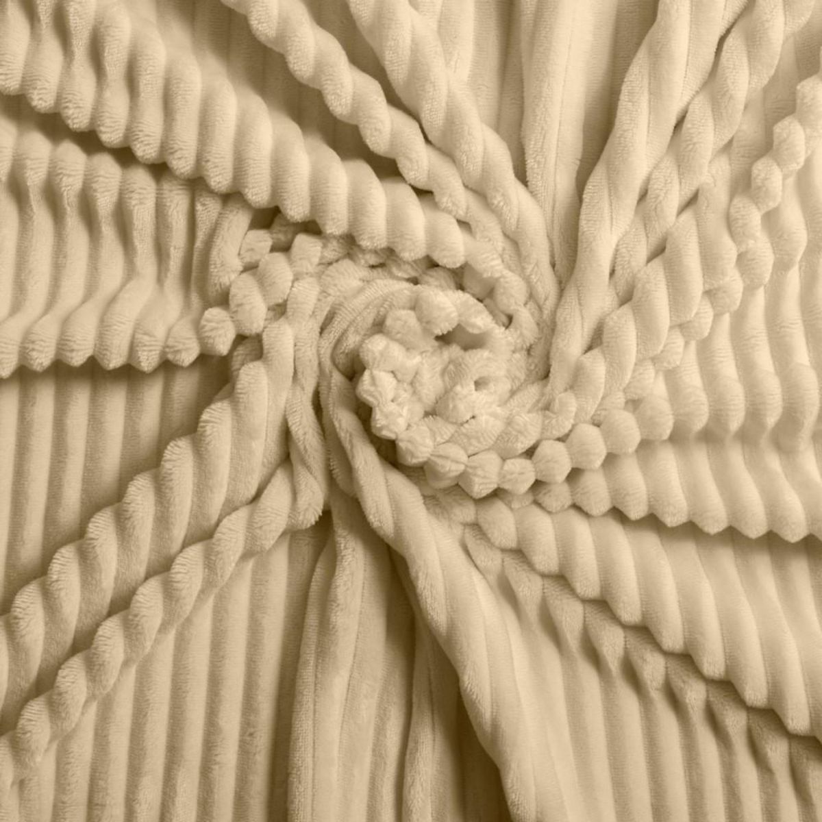 Douceur d'Intérieur Housse de couette 240x220 + 2 taies sable finition flanelle