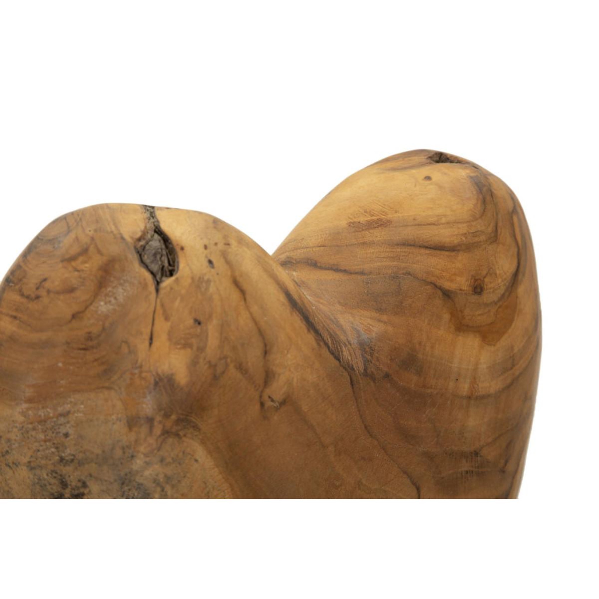 Voir la diapositive 4 : Paris Prix Objet déco en teck  cœur  37cm naturel