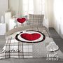 Voir la diapositive 3 : Douceur d'Intérieur Housse de couette 240x220 Love Mountain + 2 taies coton 42 fils