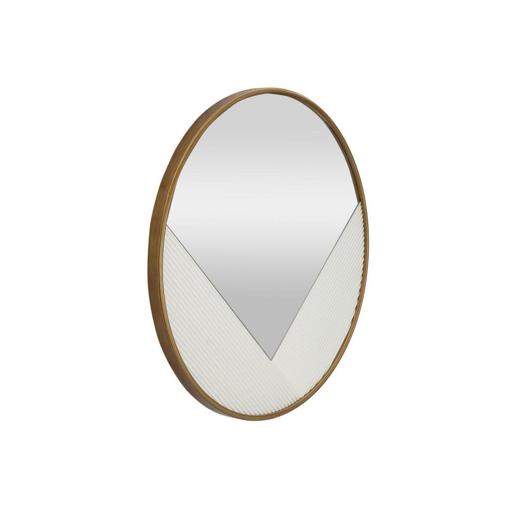 Voir la diapositive 2 : Paris Prix Miroir mural déco  tolosa  80cm blanc & or