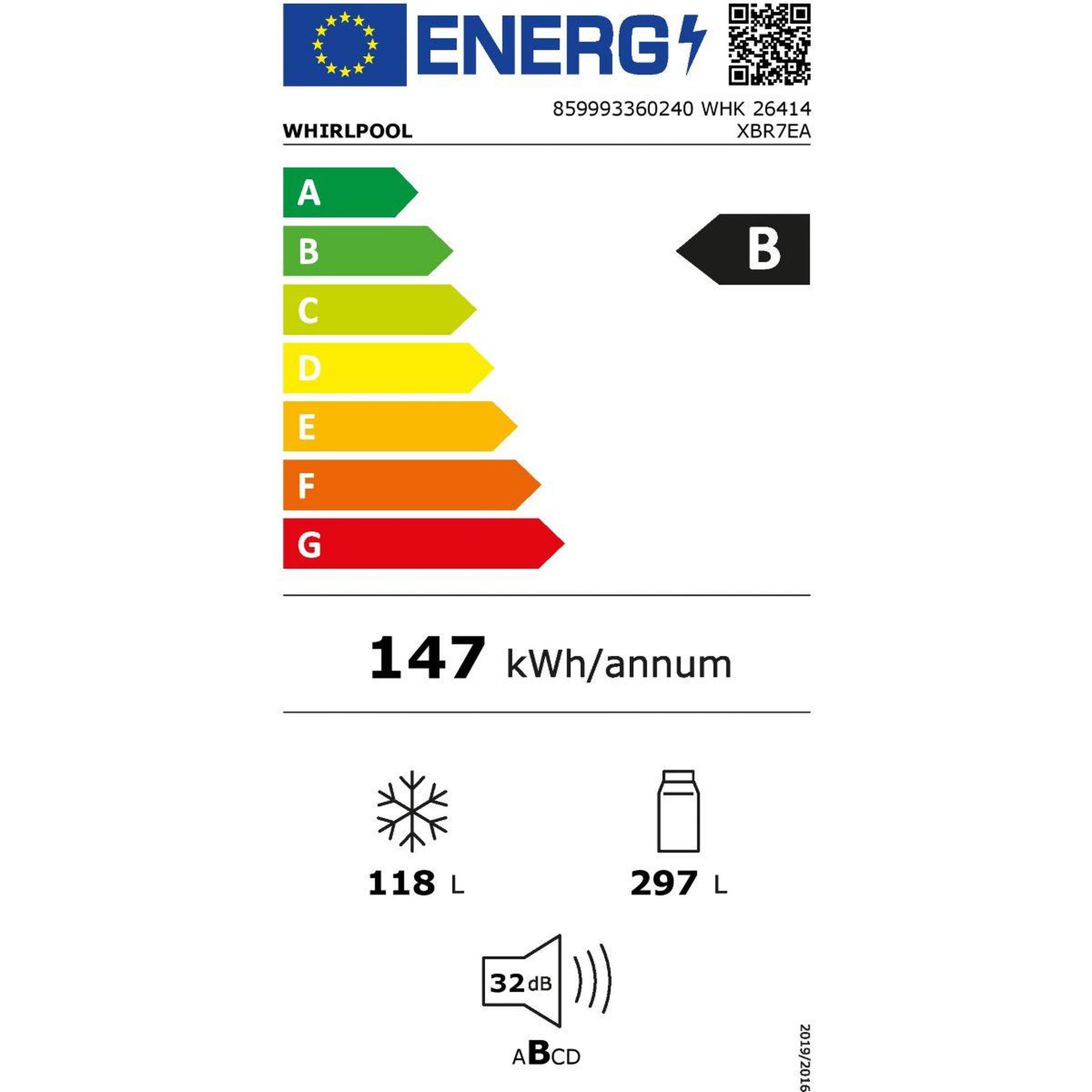 Voir la diapositive 6 : Whirlpool Réfrigérateur combiné whk26414xbr7ea