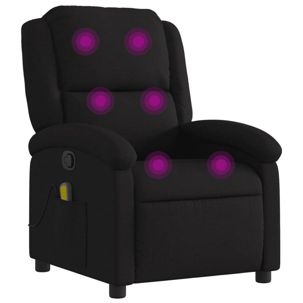 VIDAXL Fauteuil de massage inclinable Noir Tissu