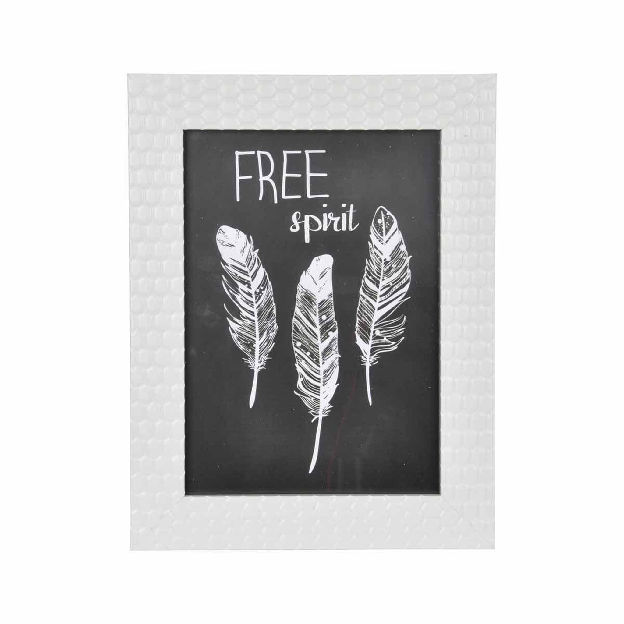 Voir la diapositive 2 : HOMEA Cadre photo déco  nid d'abeilles  18x24cm blanc