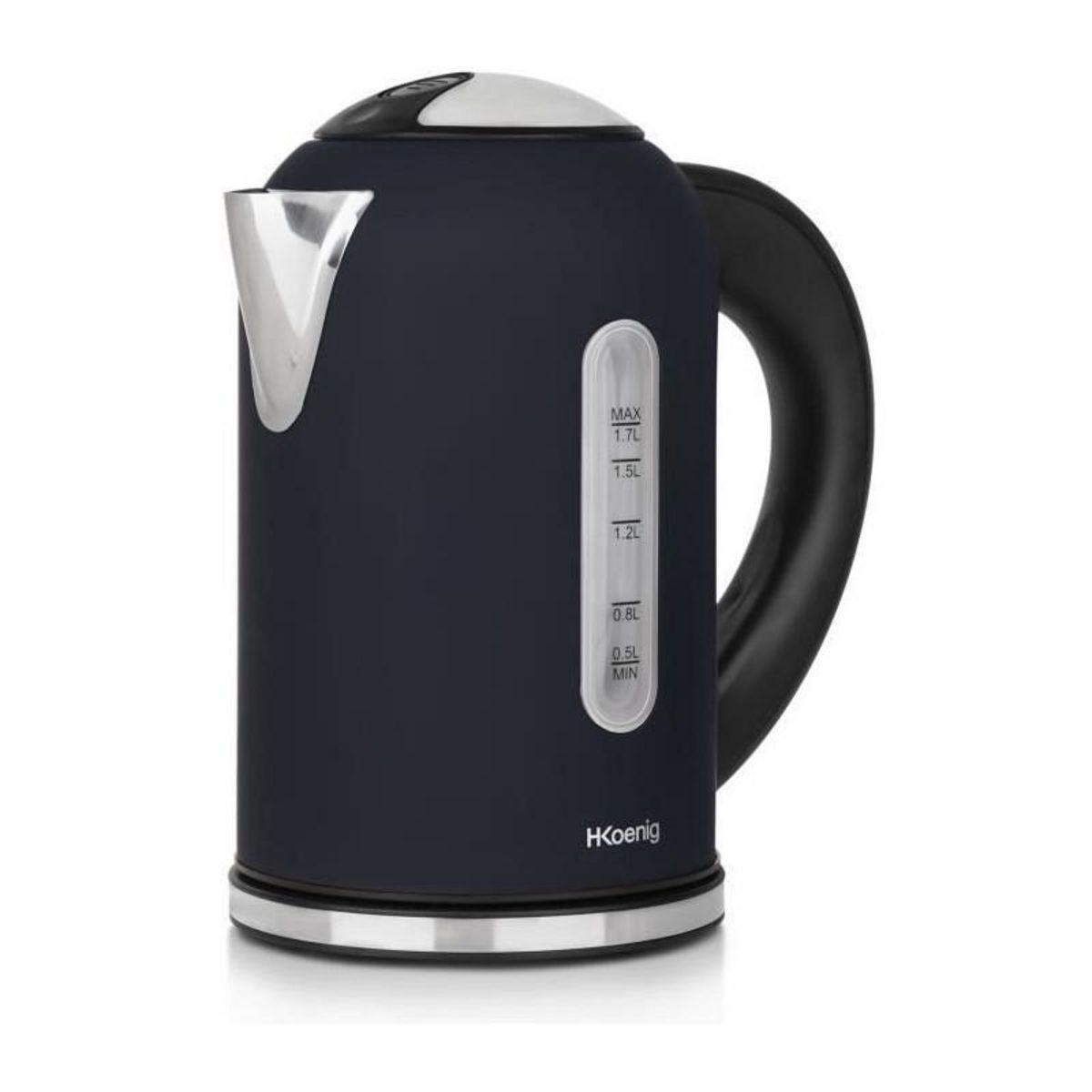 HKOENIG Bouilloire programmable - HKoeNIG - Boe56 - 1,7L - 2200 W - Température réglable - Ecran LCD - Bleu nuit mat et acier inoxydab