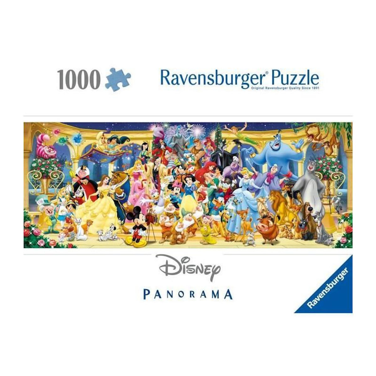 RAVENSBURGER Puzzle 1000 pièces Panorama Photo de groupe Disney – Ravensburger – Dès 14 ans – Adulte & Enfant