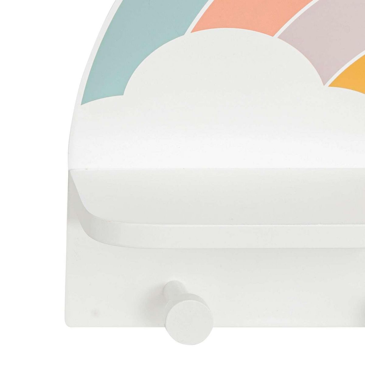 ATMOSPHERA Étagère patère 4 crochets en bois ARC-EN-CIEL - Multicolore