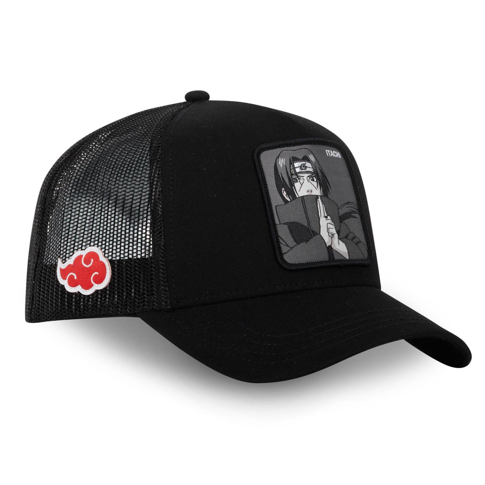 Voir la diapositive 4 : CAPSLAB Casquette homme trucker en serge de coton naruto shippuden itachi