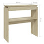 Voir la diapositive 6 : VIDAXL Table console chene sonoma 80x30x80 cm bois d'ingenierie