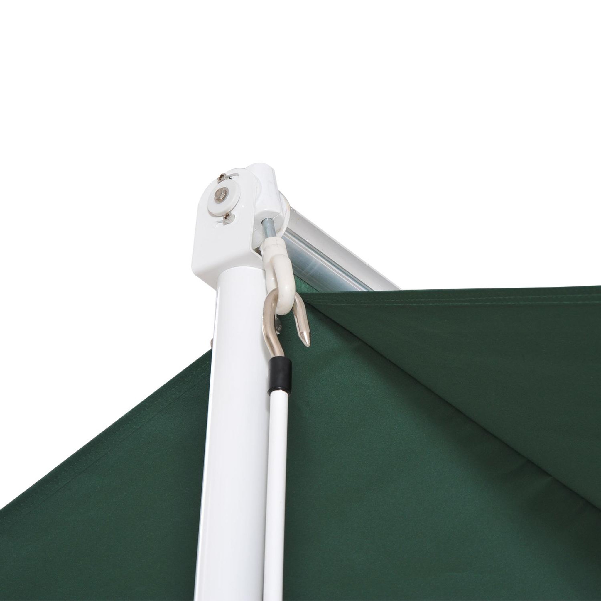 Voir la diapositive 5 : OUTSUNNY Store double pente manuel rétractable inclinaison réglable métal polyester imperméabilisé 3L x 2,95l x 2,6H m vert