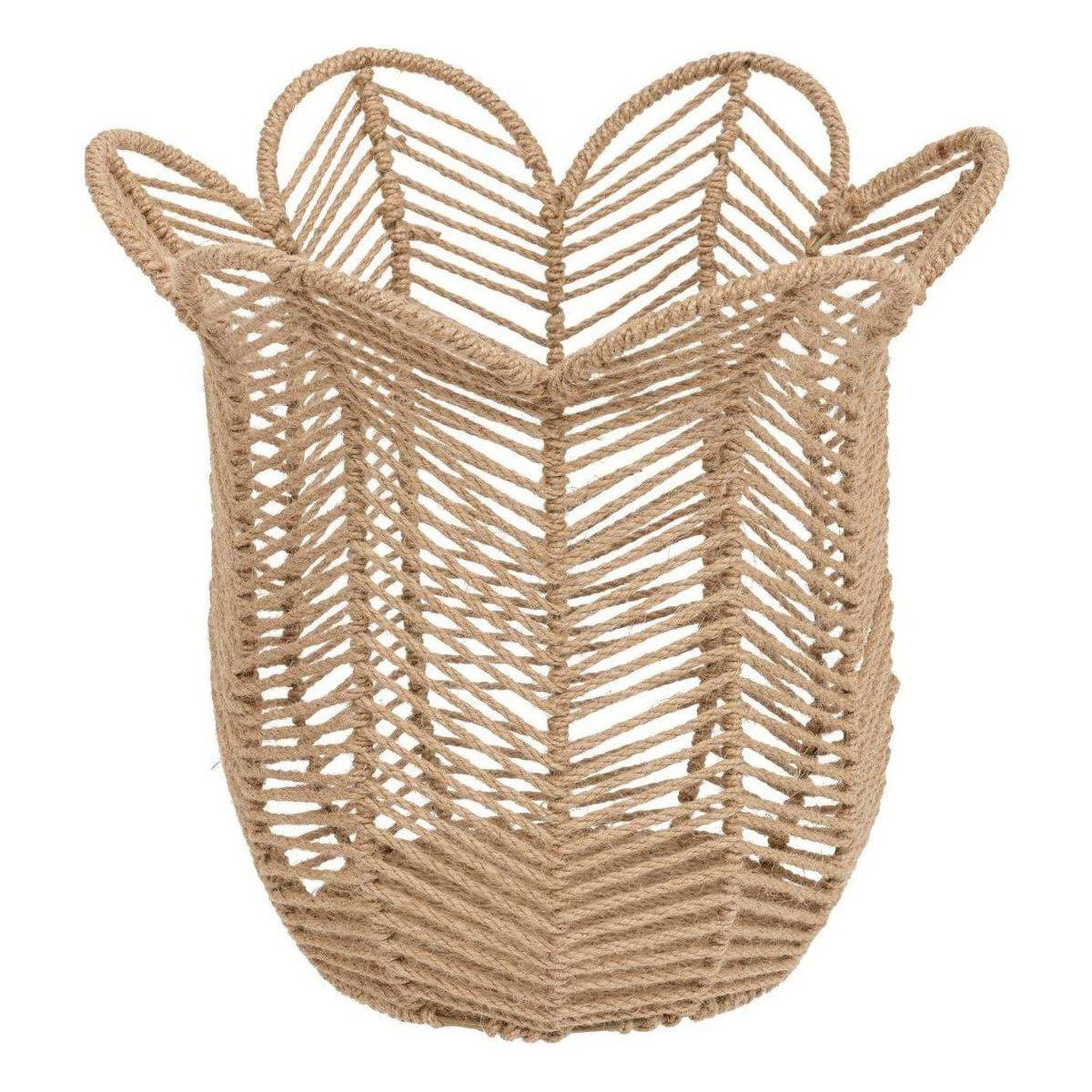 Voir la diapositive 2 : ATMOSPHERA Lot de 3 Paniers en Jute  Floral  37cm Naturel