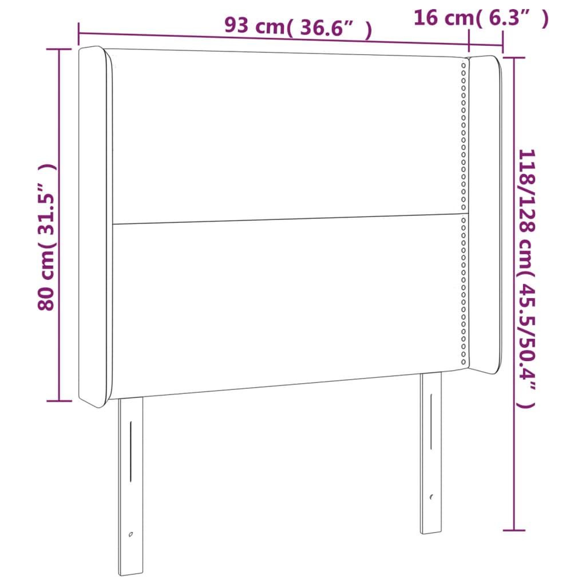 Voir la diapositive 6 : VIDAXL Tete de lit a LED Gris clair 93x16x118/128 cm Velours