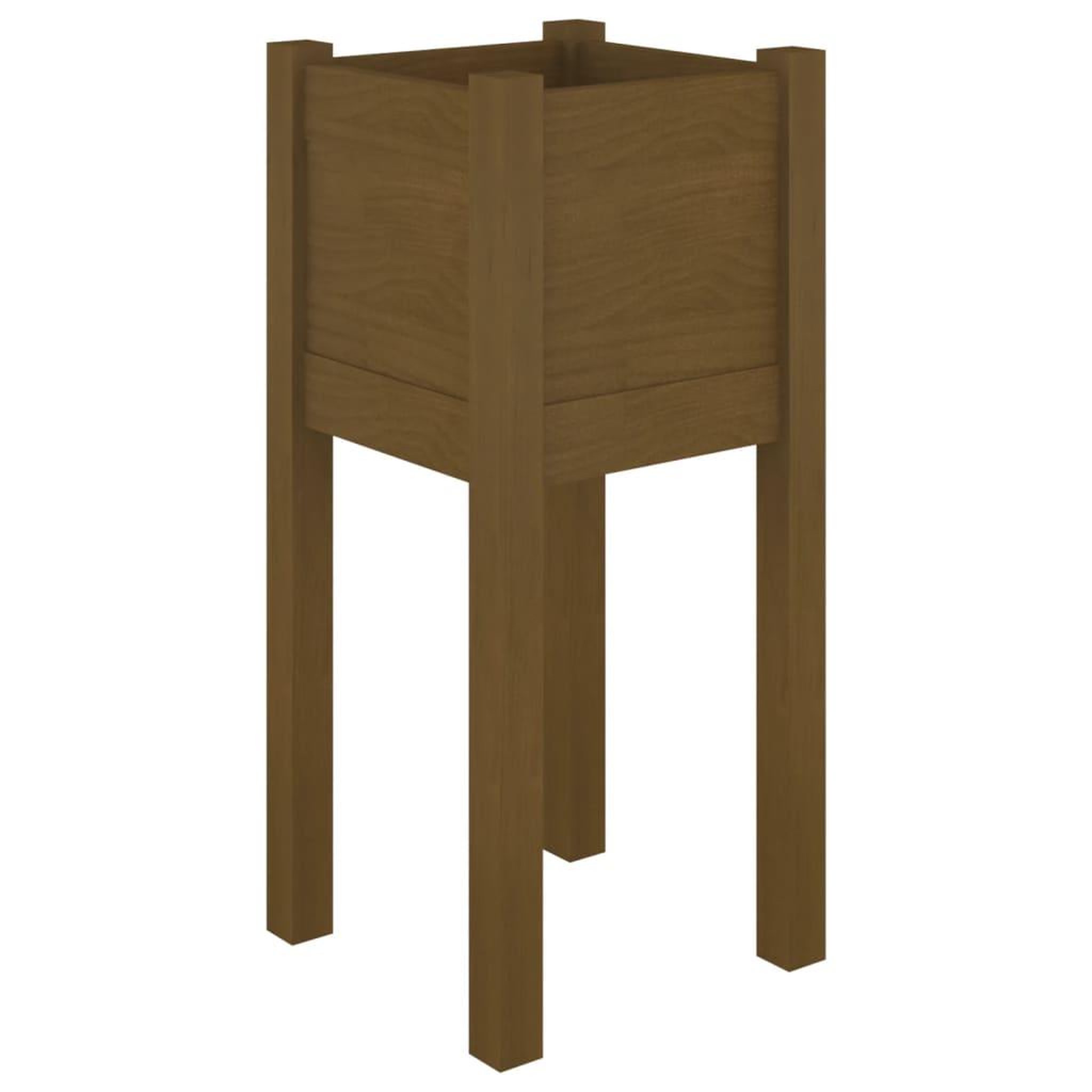 Voir la diapositive 4 : VIDAXL Jardinieres d'exterieur 2 pcs Marron miel 31x31x70cm Pin massif
