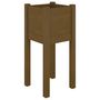 Voir la diapositive 4 : VIDAXL Jardinieres d'exterieur 2 pcs Marron miel 31x31x70cm Pin massif