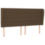 Voir la diapositive 2 : VIDAXL Tete de lit avec oreilles Marron fonce 203x23x118/128 cm Tissu