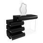 Voir la diapositive 3 : Paris Prix Coiffeuse Extensible 5 Tiroirs  Sherazade  101-140cm Noir