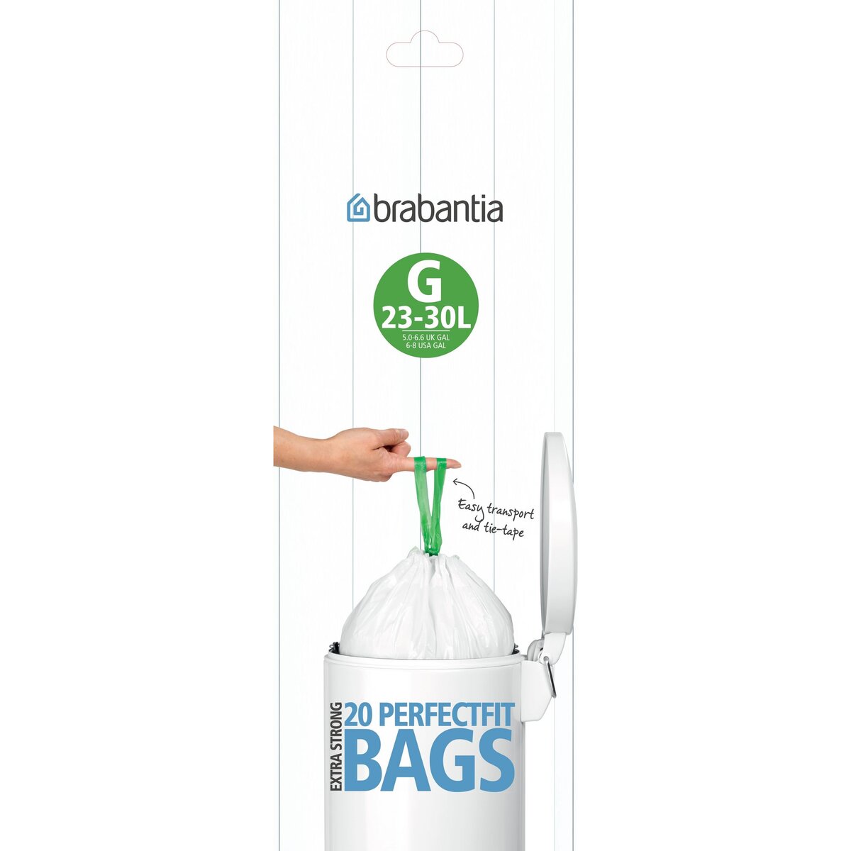 BRABANTIA Sacs poubelle plastique - 30 L - Blanc - Rouleau de 20 - Sacs-Poubellefavorable  à acheter dans notre magasin