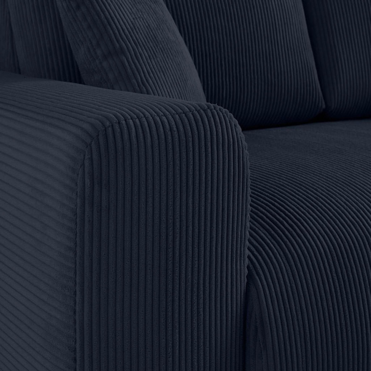 LISA DESIGN Garance - canapé droit 3 places - en velours côtelé