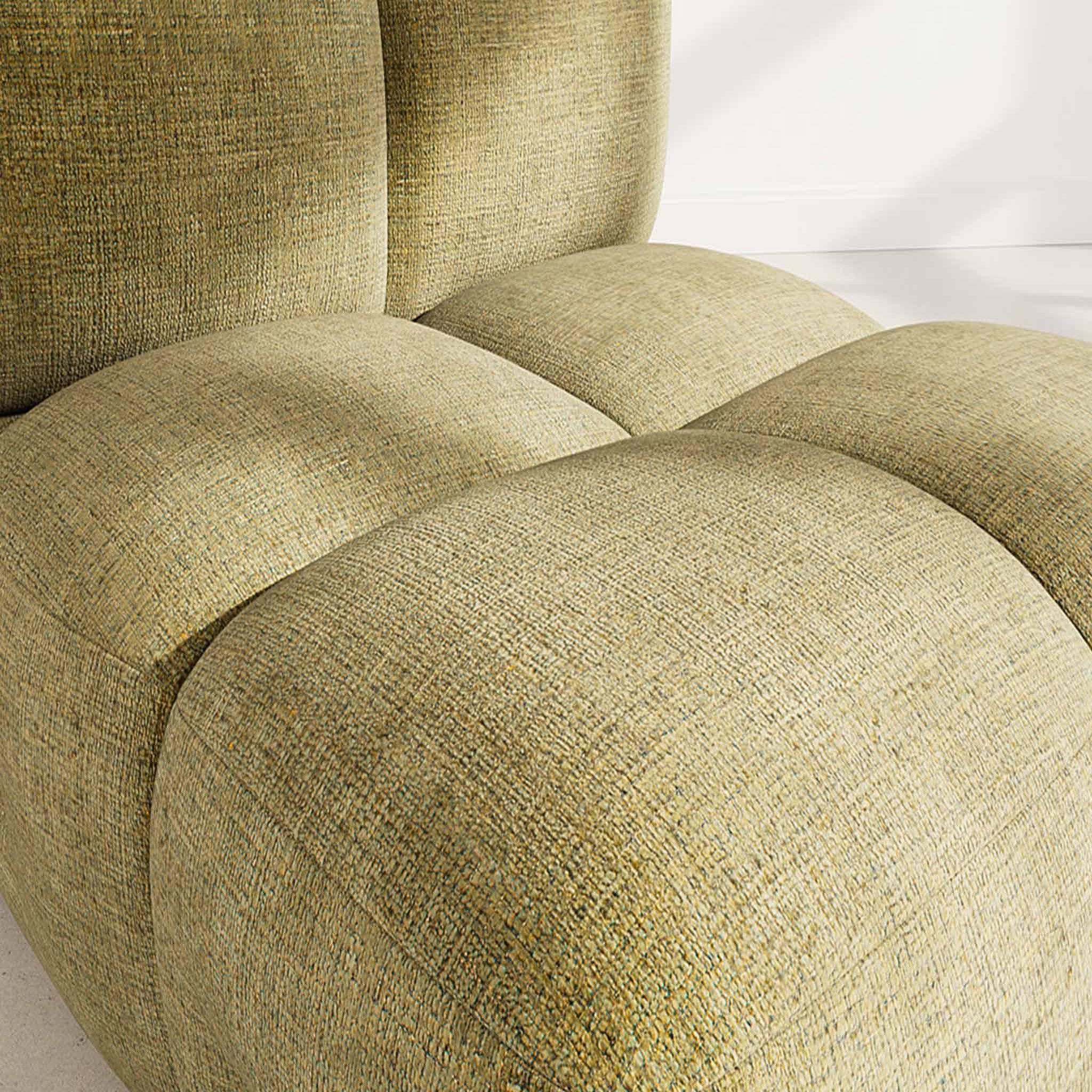 Voir la diapositive 4 : LISA DESIGN Grace - module d'assise en velours texturé