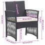 Voir la diapositive 6 : VIDAXL Fauteuils de jardin avec coussins lot de 2 Noir Resine tressee