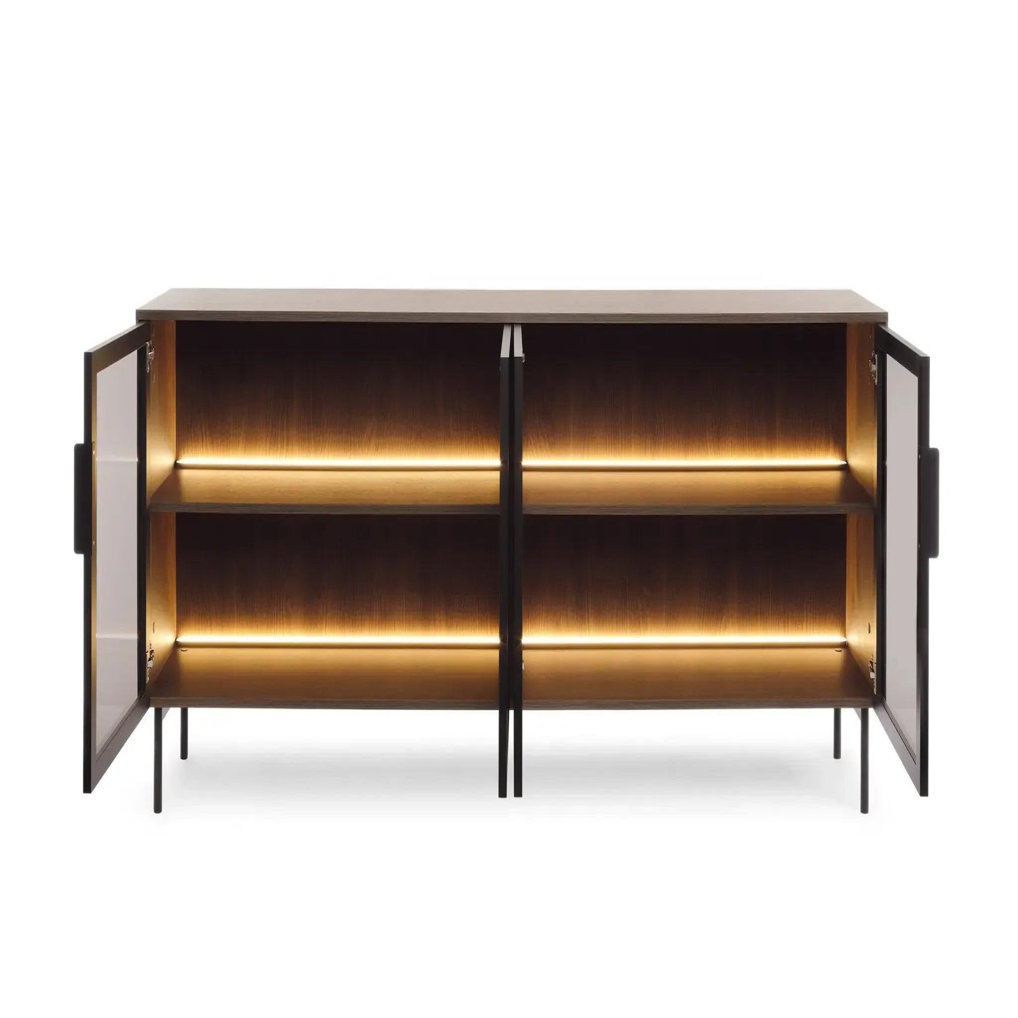Voir la diapositive 1 : CASANOVA PARIS Paloma - buffet 4 portes 181cmeffet chêne dunin