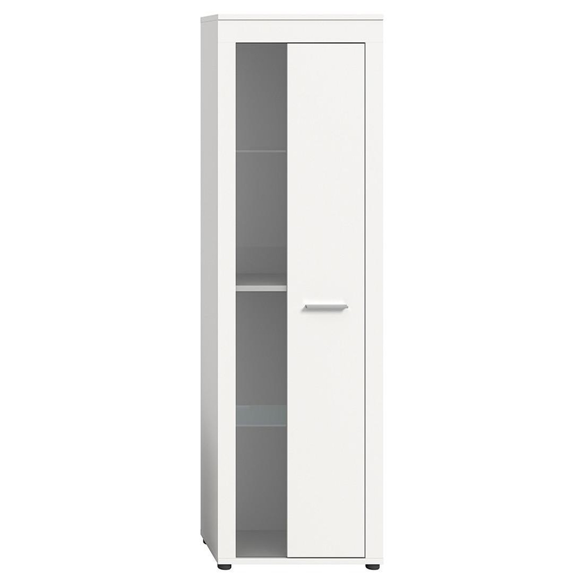 Voir la diapositive 2 : BEST MOBILIER Stafford - vitrine - blanc - 2 portes - 60x159 cm