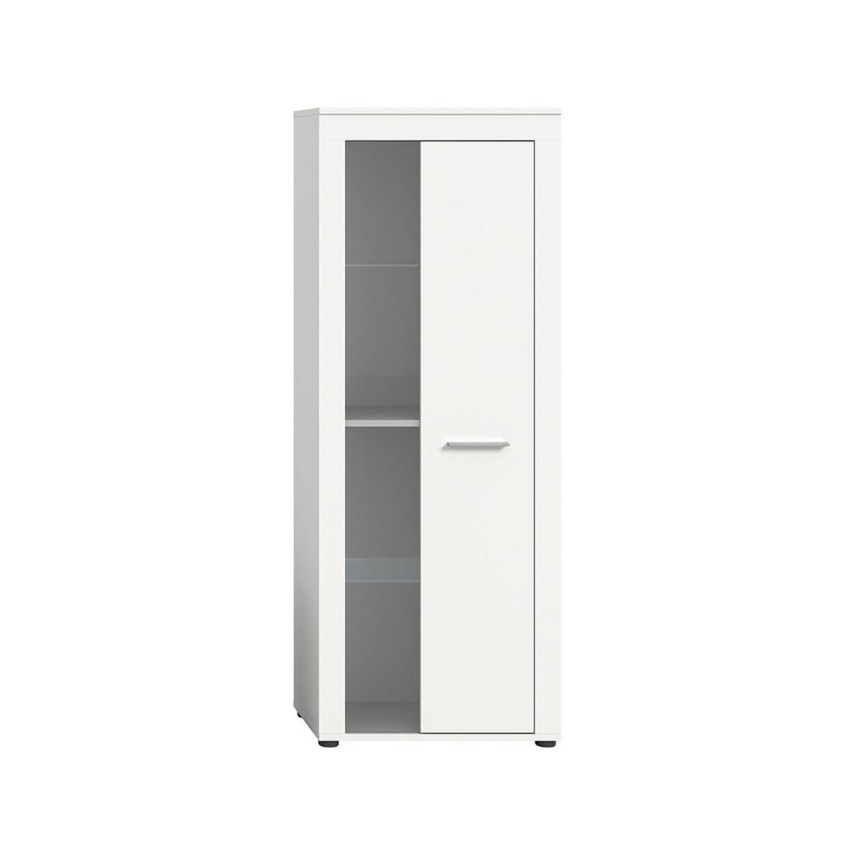 BEST MOBILIER Stafford - vitrine - blanc - 2 portes - 60x159 cm