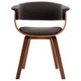 Voir la diapositive 2 : VIDAXL Chaise à manger Gris Bois courbé et tissu