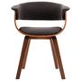 Voir la diapositive 2 : VIDAXL Chaise à manger Gris Bois courbé et tissu
