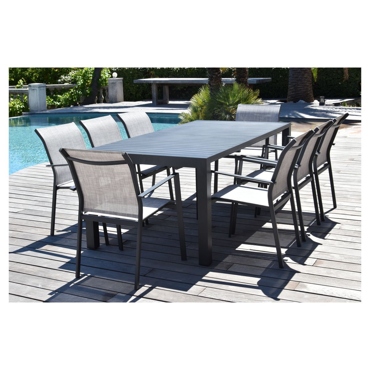 Givex Salon de jardin XXL extensible 200/260/320x100cm PRISMA