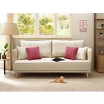 BEST MOBILIER Grenat - canapé 3 places fixe - en velours. Coloris disponibles : Bleu, Gris