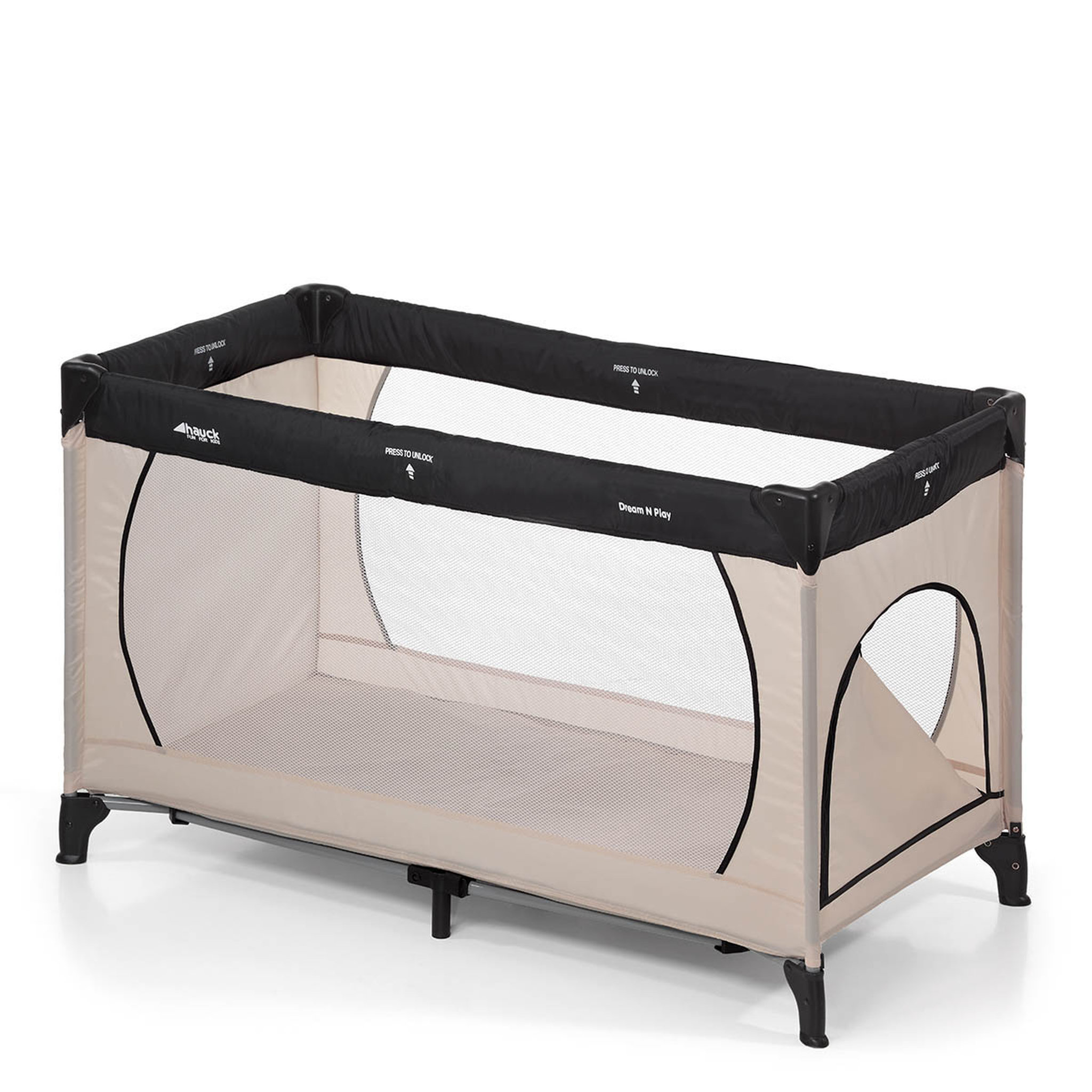 Voir la diapositive 1 : HAUCK Lit Parapluie Dream and Play Plus - Beige Grey