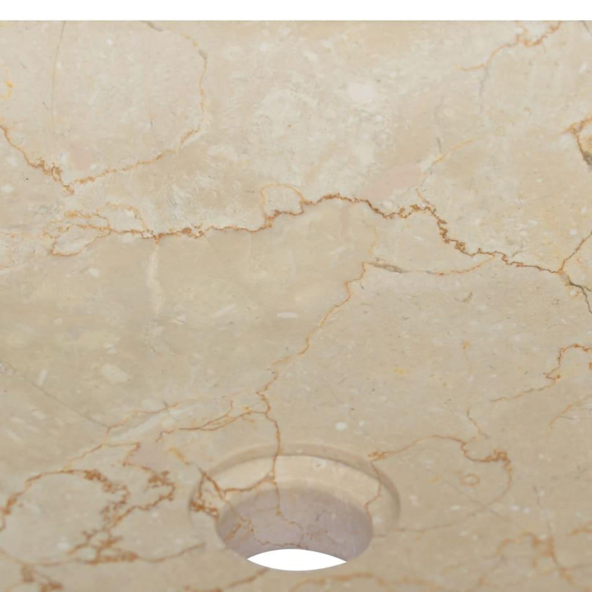 VIDAXL Lavabo Creme 40x40x10 cm Marbre
