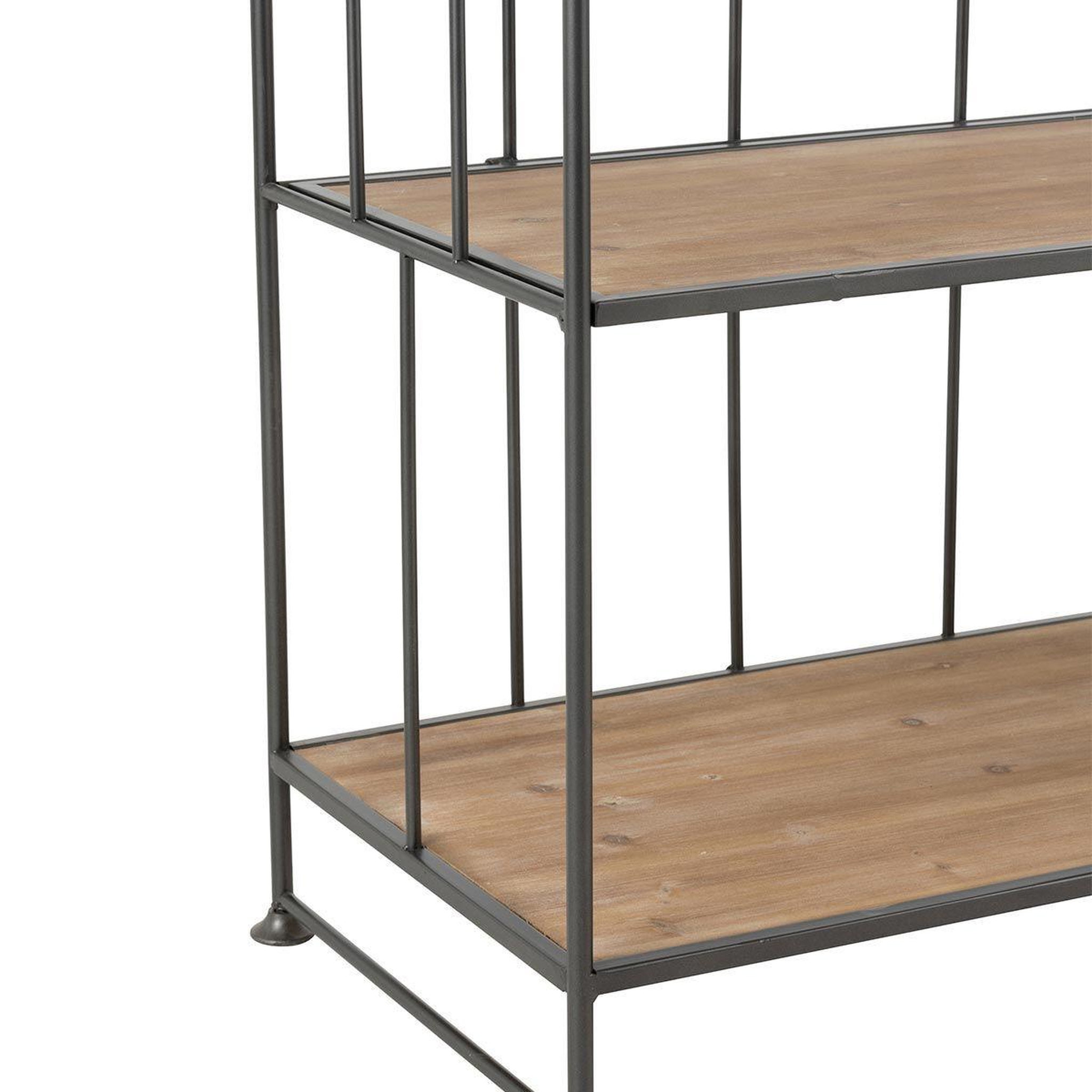 Voir la diapositive 6 : J-LINE Lot de 2 Étagères Déco  Carambo  182cm Marron