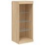 Voir la diapositive 5 : VIDAXL Buffet avec lumieres LED chene sonoma 41x37x100 cm