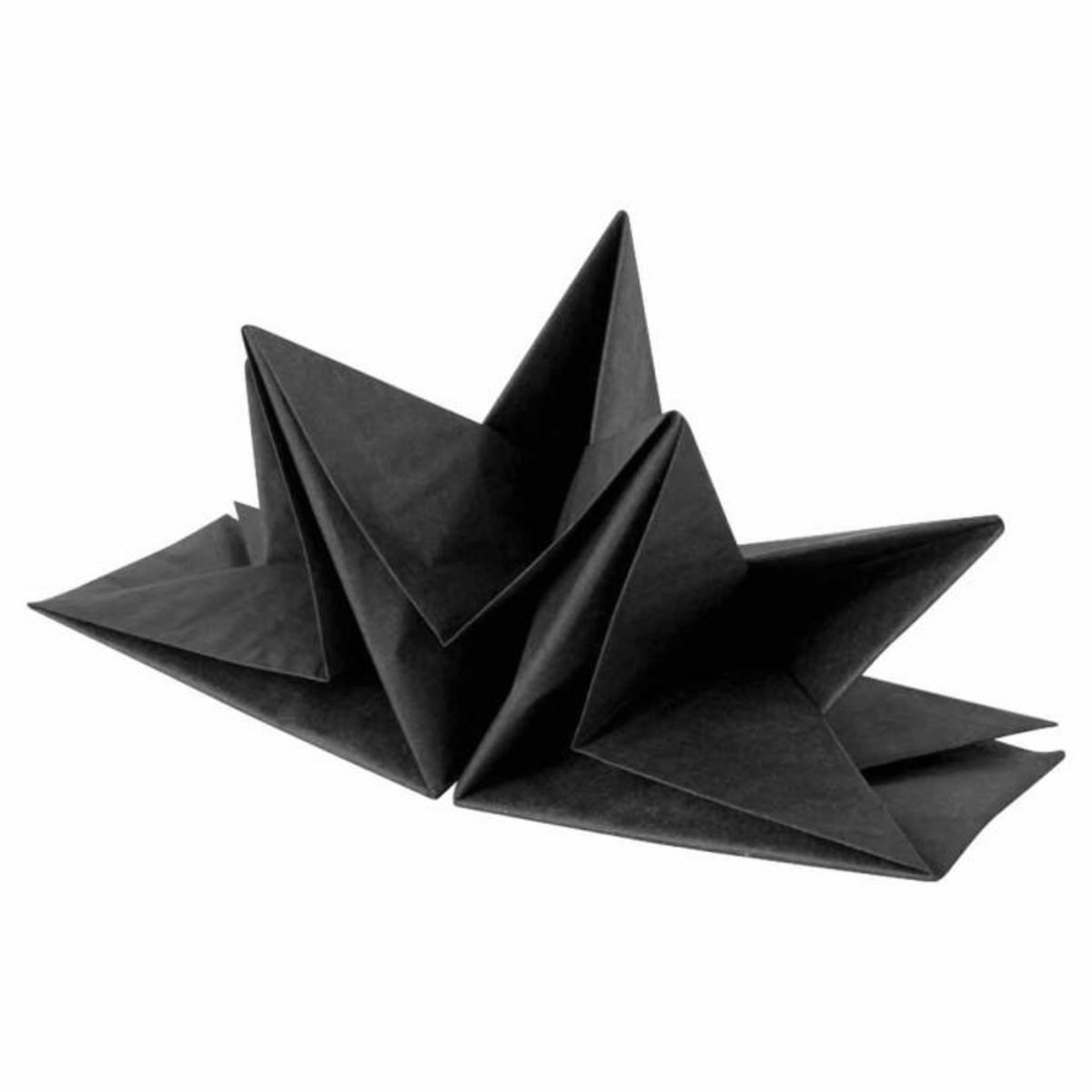 Paris Prix Lot de 12 Serviettes en Papier  Pré Pliées  40x60cm Noir