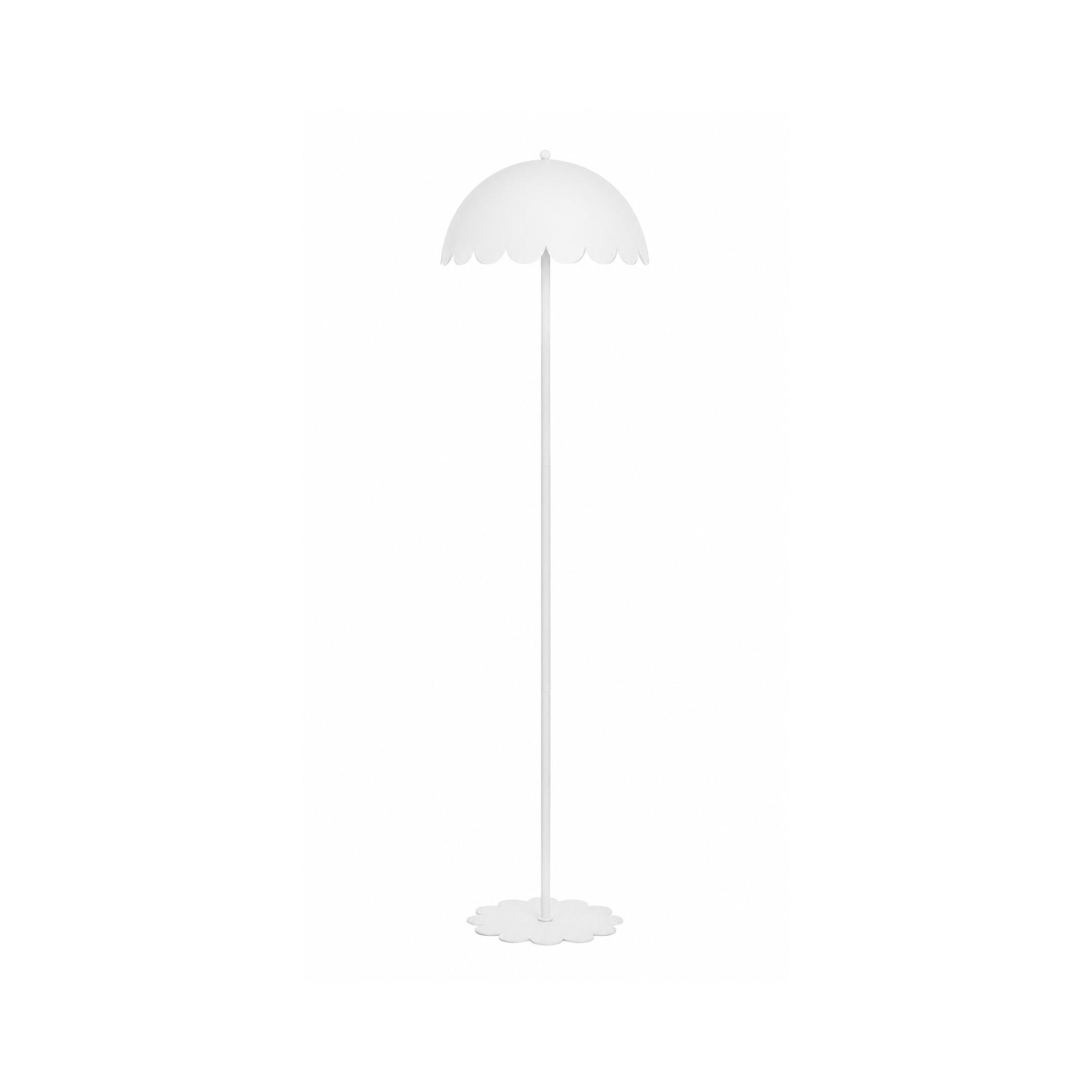 Voir la diapositive 3 : MAISON PAVANE Lampadaire en métal blanc h142 cm-flow