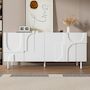 Voir la diapositive 2 : MERAX Buffet 4 porte(s) 0 tiroir(s) - 160 cm blanc mdf
