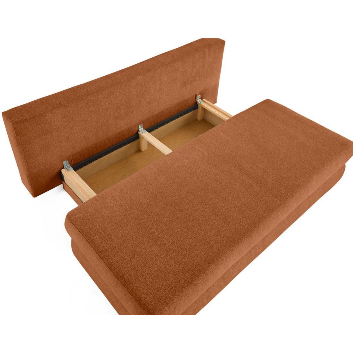 BEST MOBILIER Nora - canapé 3 places convertible avec coffre en tissu texturé