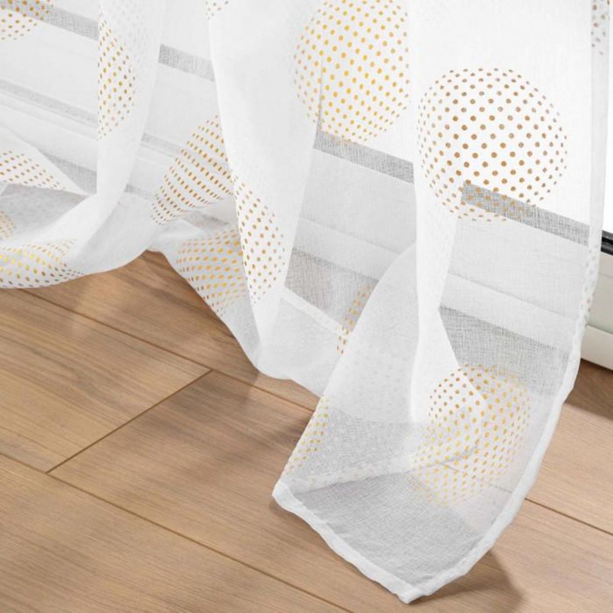 Paris Prix Rideau Voilage à Œillets  Sixtine  140x280cm Or