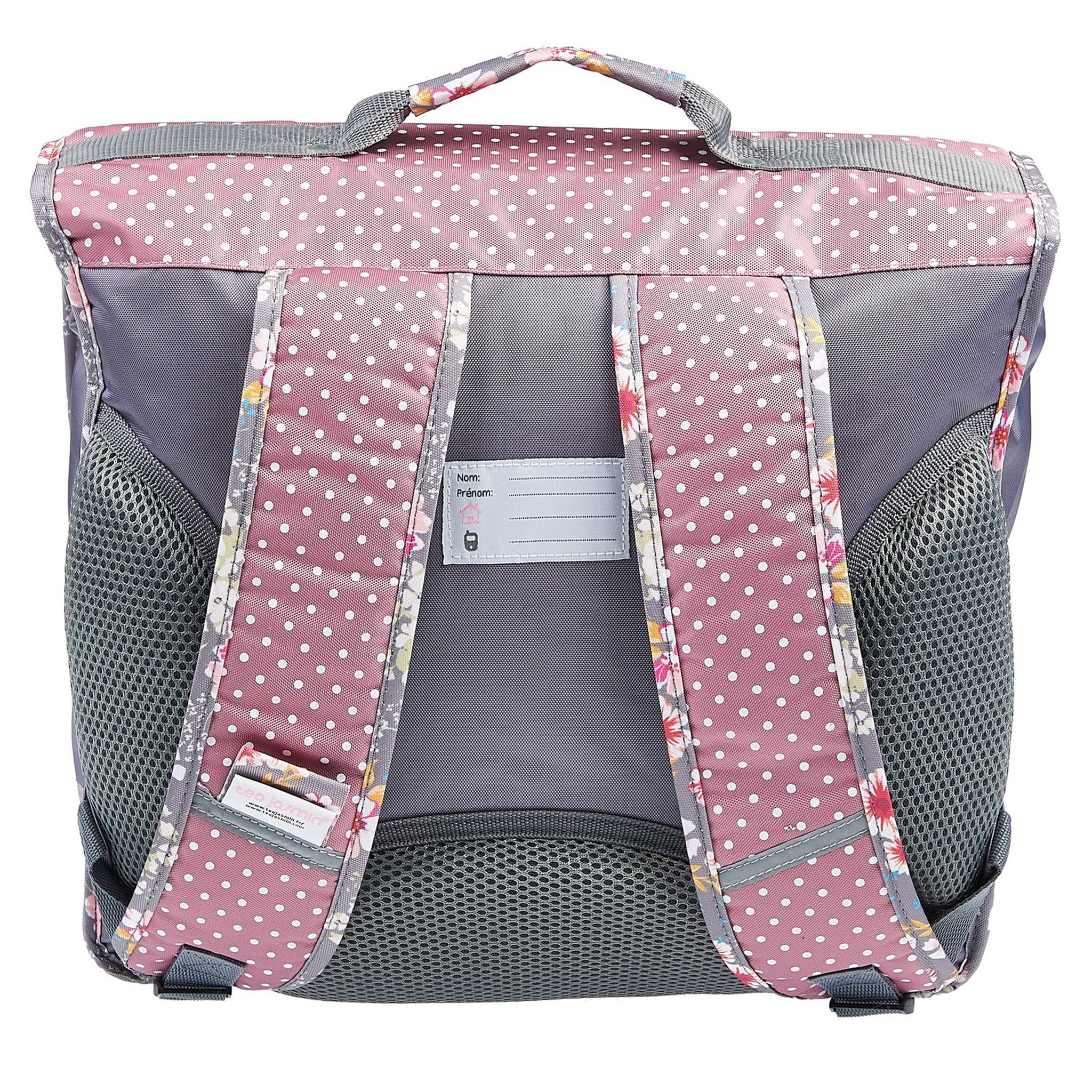 Voir la diapositive 3 : TEO JASMIN Cartable 38 cm gris JASMINE TEATIME