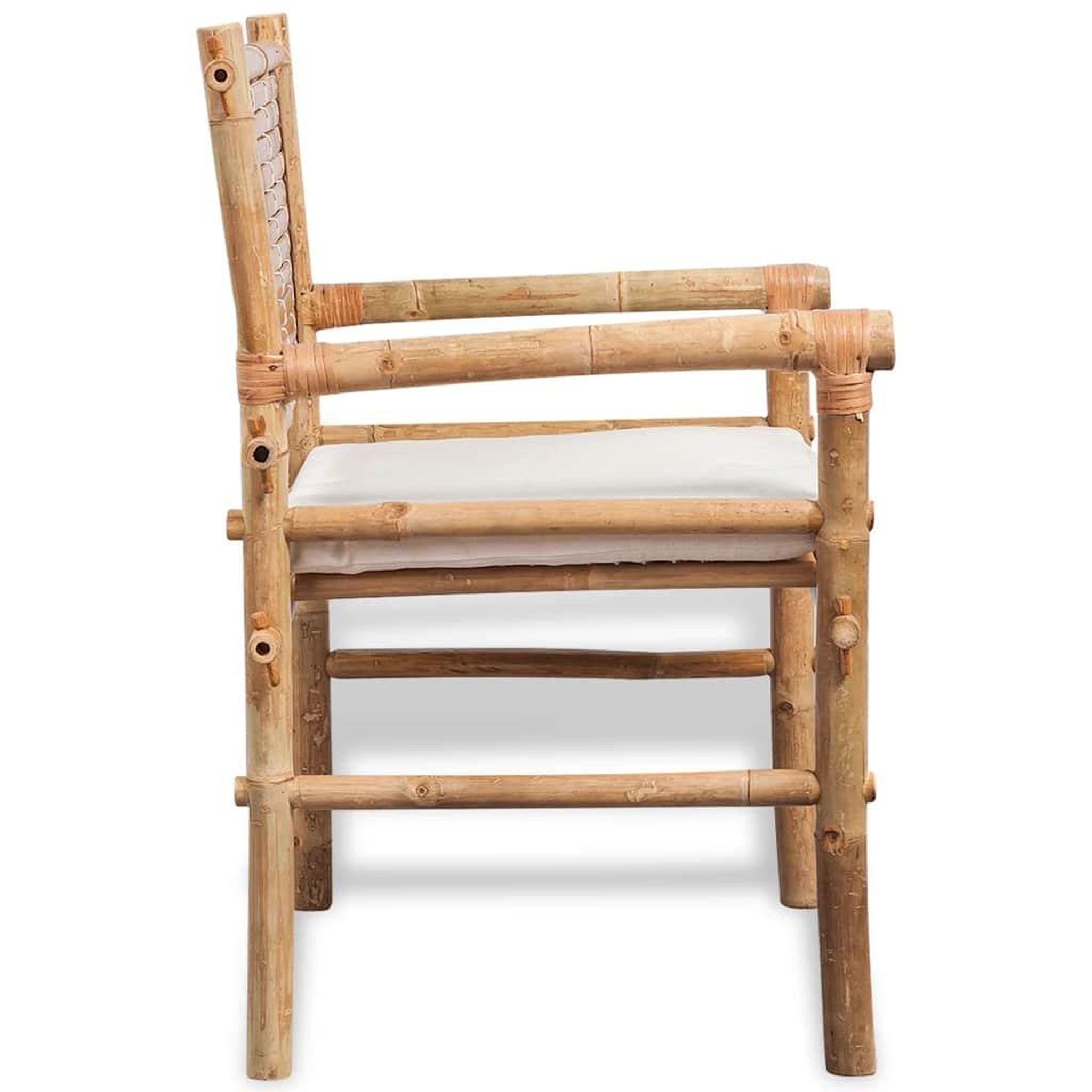 Voir la diapositive 5 : VIDAXL Mobilier de bistro 3 pcs avec coussins bambou